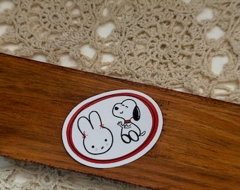 Miffy and Snoopy Inspired Vinyl Sticker