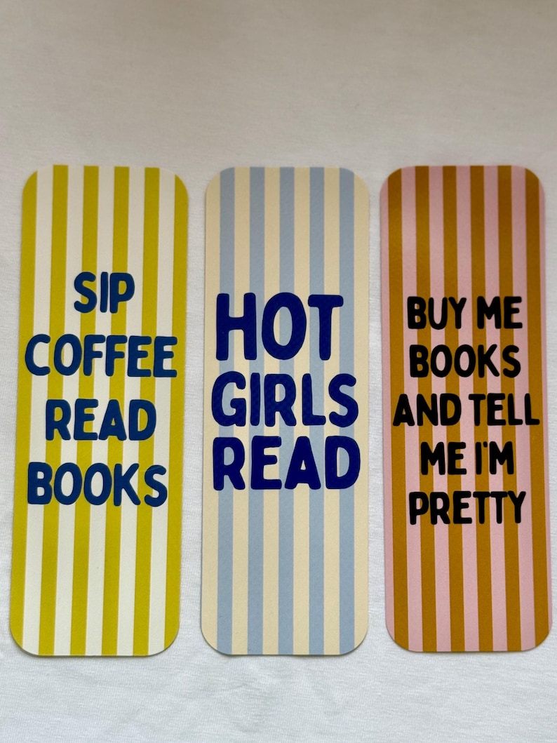 Striped Bookmark Set for Readers - Etsy