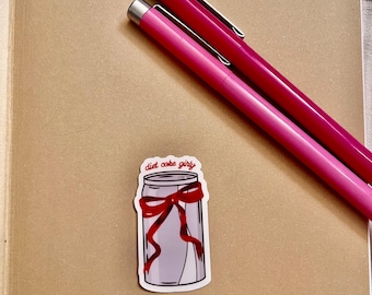 Diet Coke Girly Sticker: Coquette Bow Soda Decal