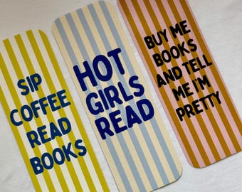 Striped Bookmark Set for Readers