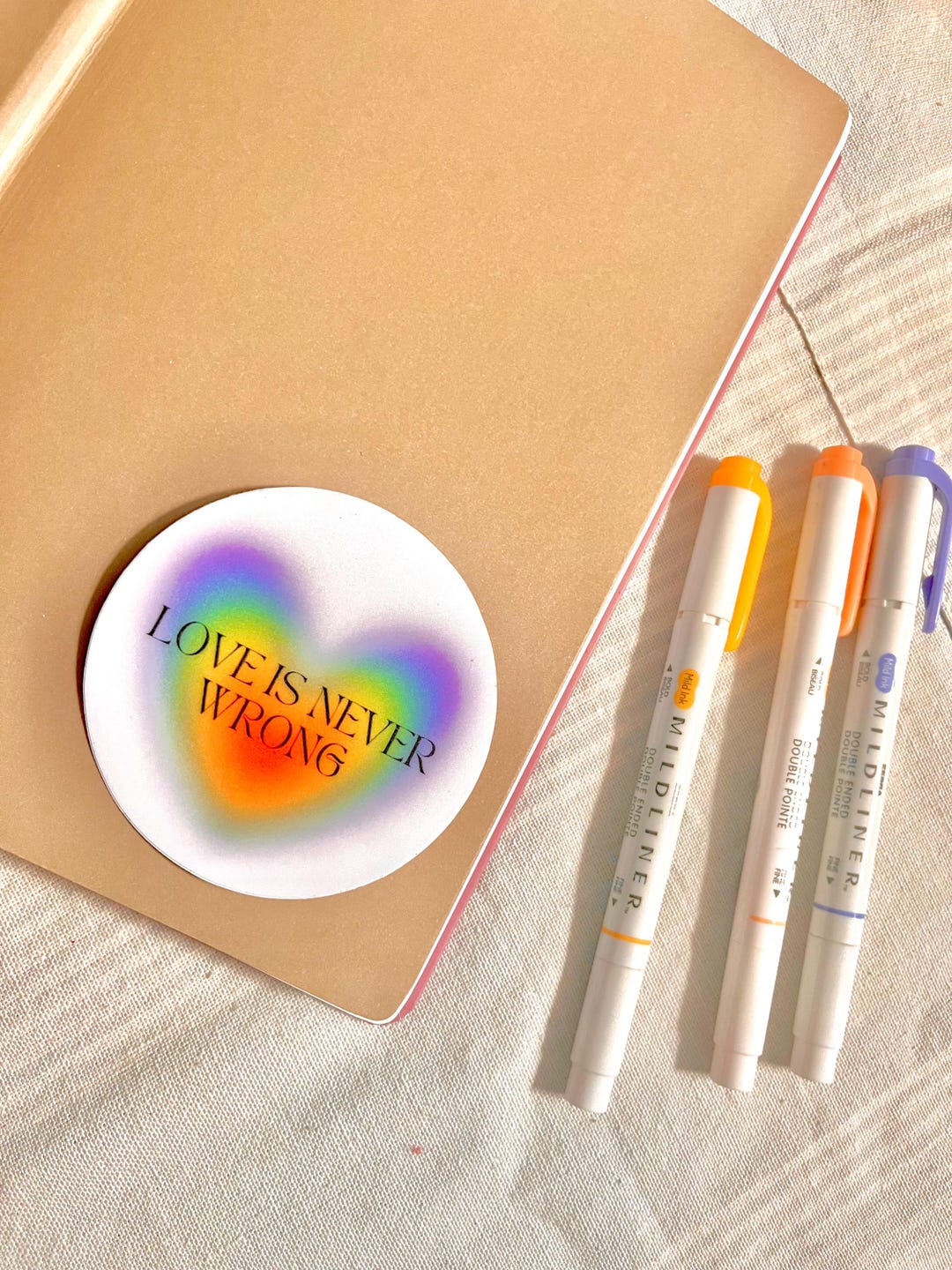 Love is Never Wrong LGBTQ+ Sticker: Rainbow Pride Vinyl Decal - Etsy