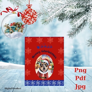 Entlebucher Hund Frohe Weihnachten Karte, Hund Feiertagskarte, Sennenhund Fotografie, Nikolaus Pfoten, Merry Howlidays, Dummkopf Aquarell