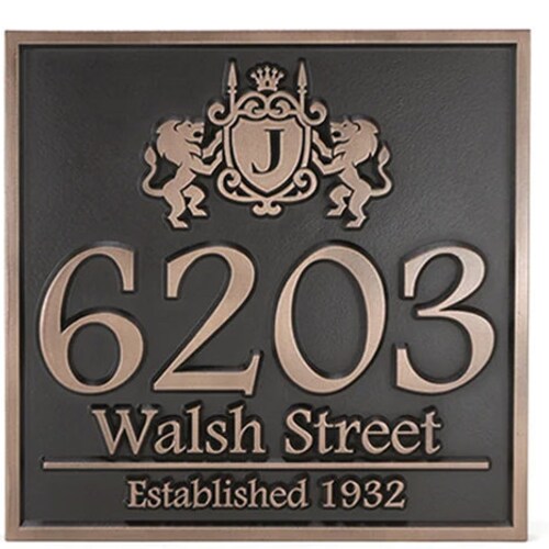 Family Crest Coat of Arms Address Sign 12w X 12h Etsy