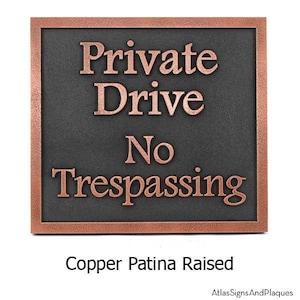 Private Drive Sign Private Property No Trespassing Personalize Residents Only 14"W x 13"H