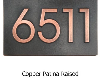 Modern Home Address Advantage Numbers - 3 or 4 House Numbers 13"W x 8"H (Other Sizes Available)