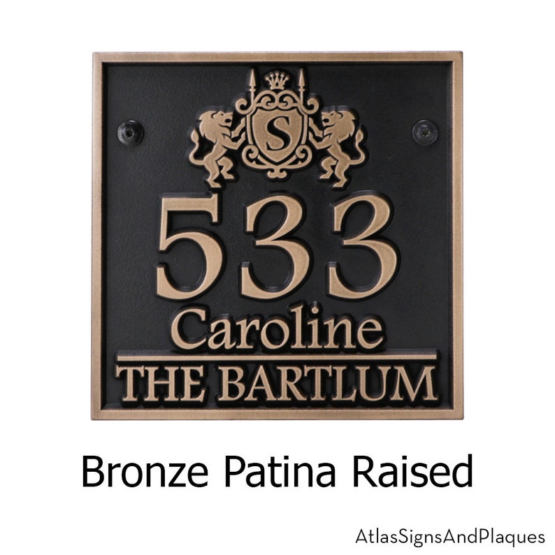 Family Crest Coat of Arms Address Sign 12w X 12h Etsy