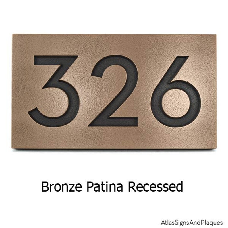 Address Plaque up to 3 NUMBERS Neutraface Modern Font House Etsy