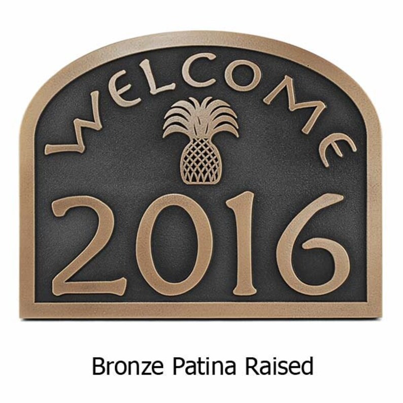 Pineapple Address Plaque Home Numbers Tropical Decor Etsy