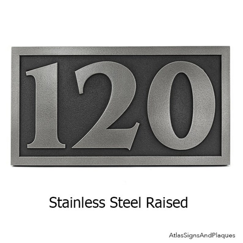 Modern Style Address Sign Benguiat Font Address Numbers Big Etsy