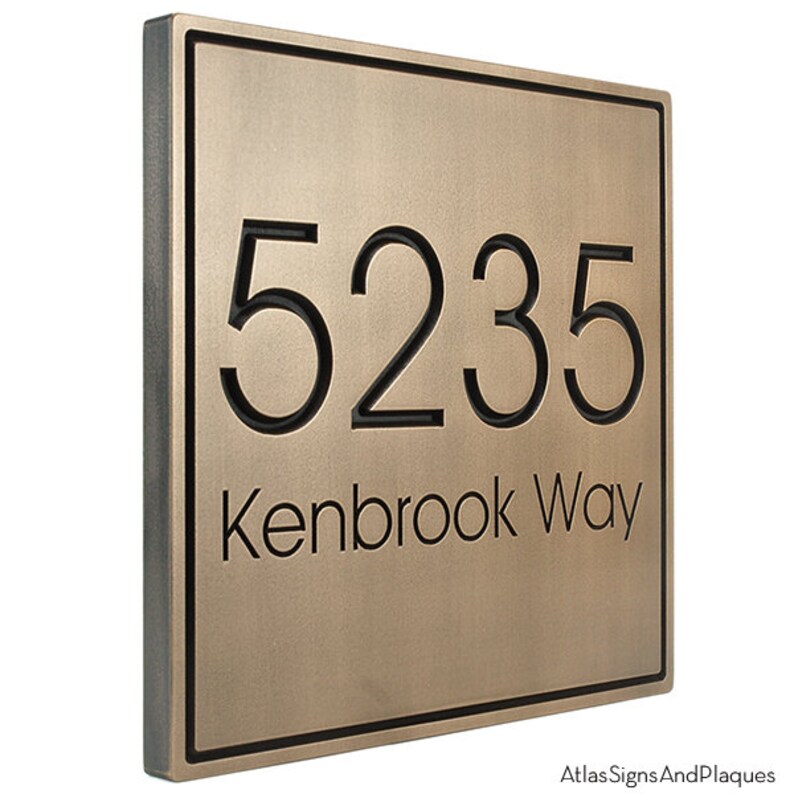 Modern Advantage Address Plaque Modern Address Numbers Etsy