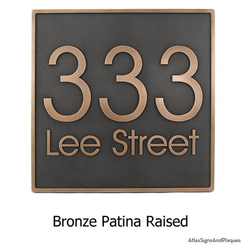 Modern Advantage Address Plaque Modern Address Numbers Etsy