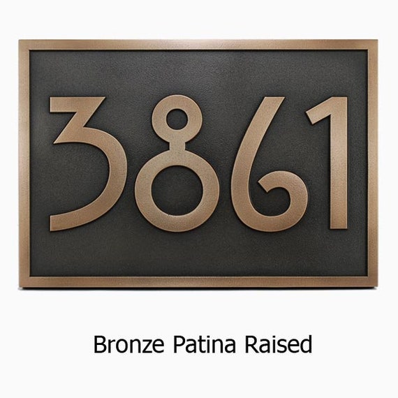 Stickley Address Plaque Home Numbers Bungalow With Very Cool Etsy