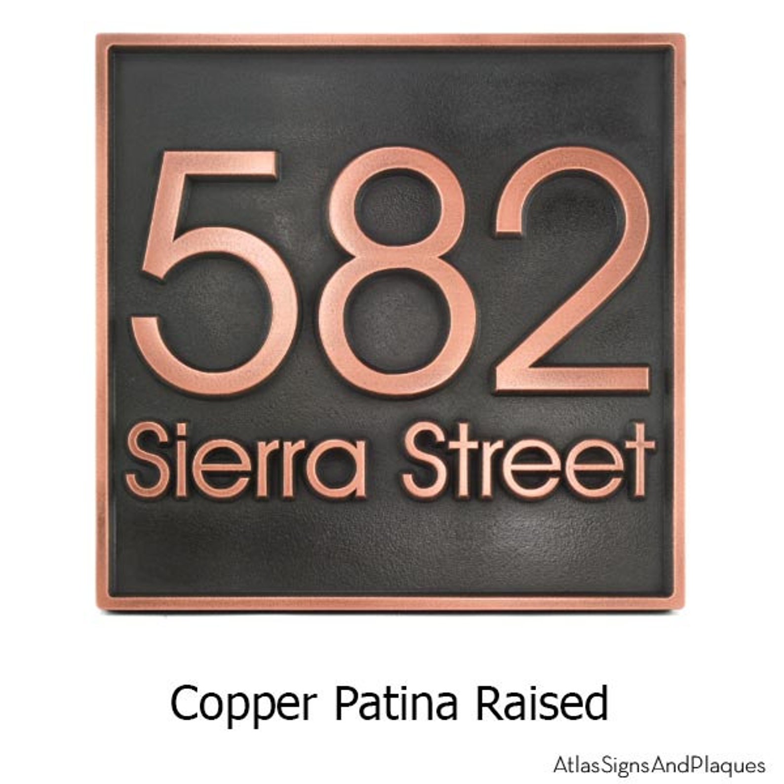 Modern Advantage Address Plaque Modern Address Numbers Etsy