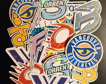 PWHL Team Sticker Pack: Now with Goldeneyes and Torrent! (Set of 7 or 9)