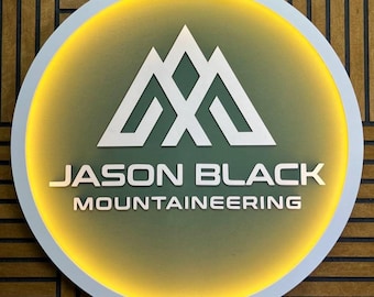 Personalized 3D Sign for a Tourism Company. Custom Decorative LED Sign. Battery-Powered Lighted Sign. Name Sign with Lighting