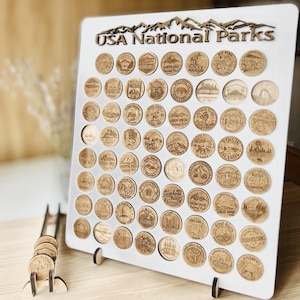 US National Parks Nationale Parks Karte aus Holz National Parks Reisekarte Camping Karte aus Holz Geschenk für einen Touristen Geschenk für einen Reisenden