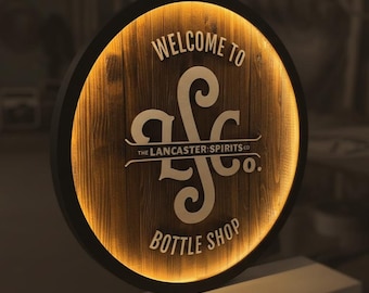 Custom 3D Wooden LED Sign | Battery Powered Logo |  Battery Powered Sign