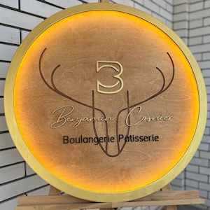 Personalized 3D Wooden LED Logo Sign | Custom Business Sign | Home Decor | Gift Idea