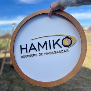 3D LED Logo Sign | Wooden Light Sign | LED Illuminated Logo | 3DCafe Sign