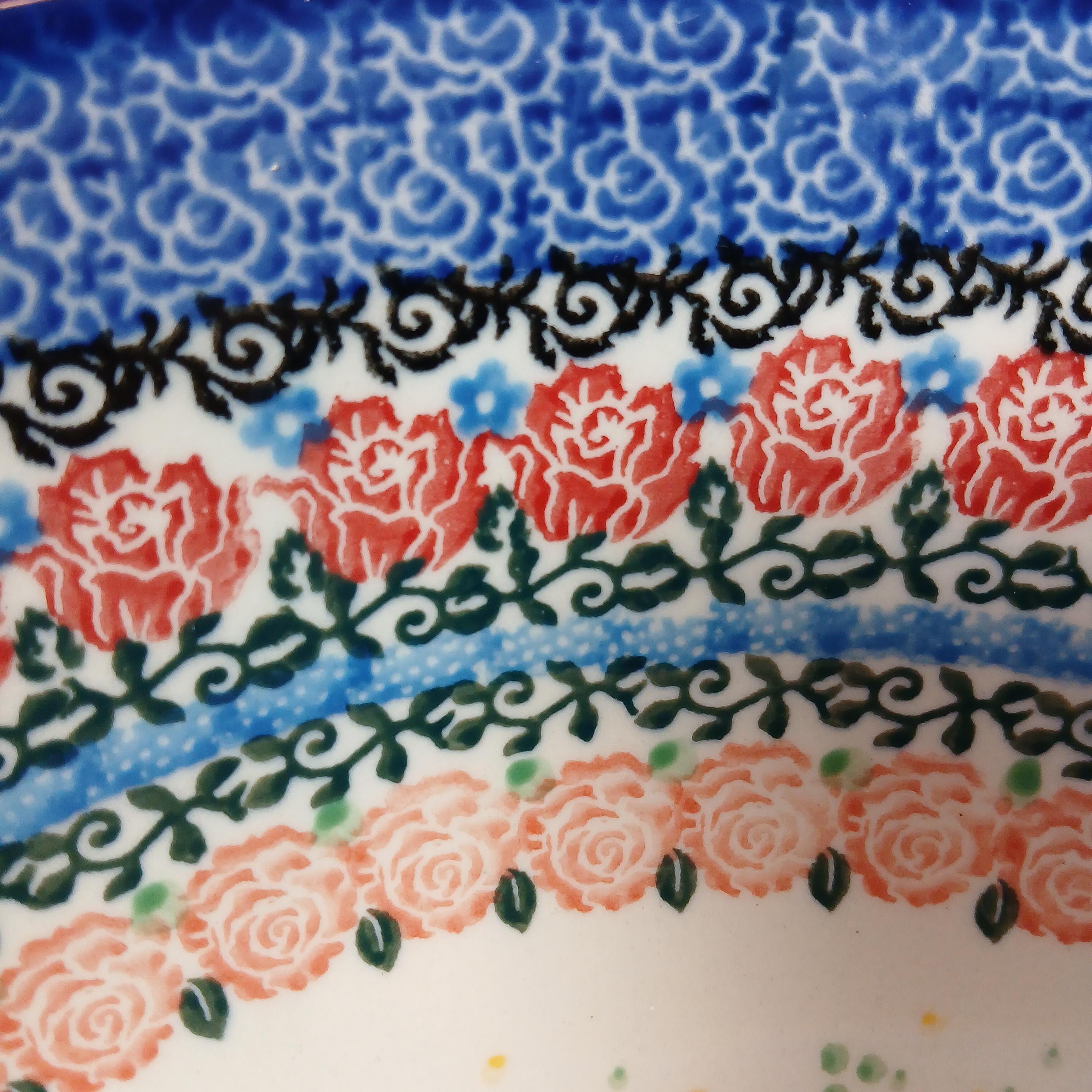 Unikat Polish Pottery Bowl 13” Signed T Liana Ceramika Artystyczna