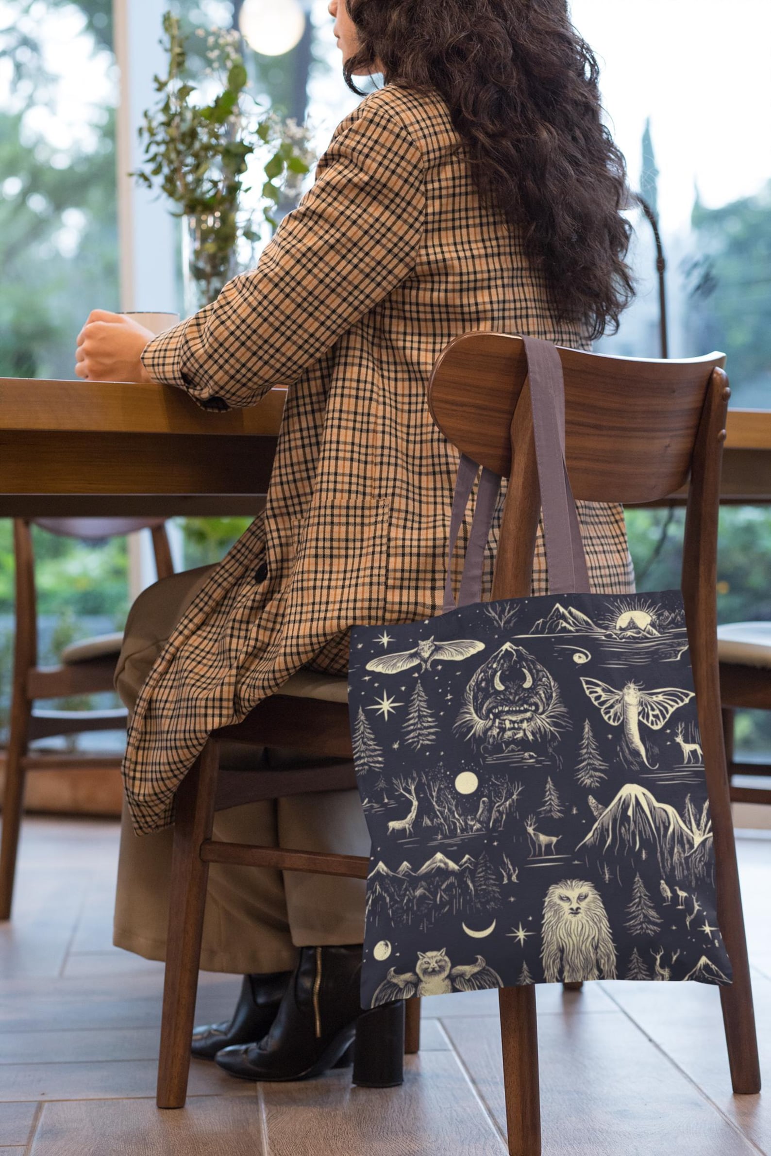 Cryptid Seamless Pattern With Mythical Creatures, Forest Design - Etsy