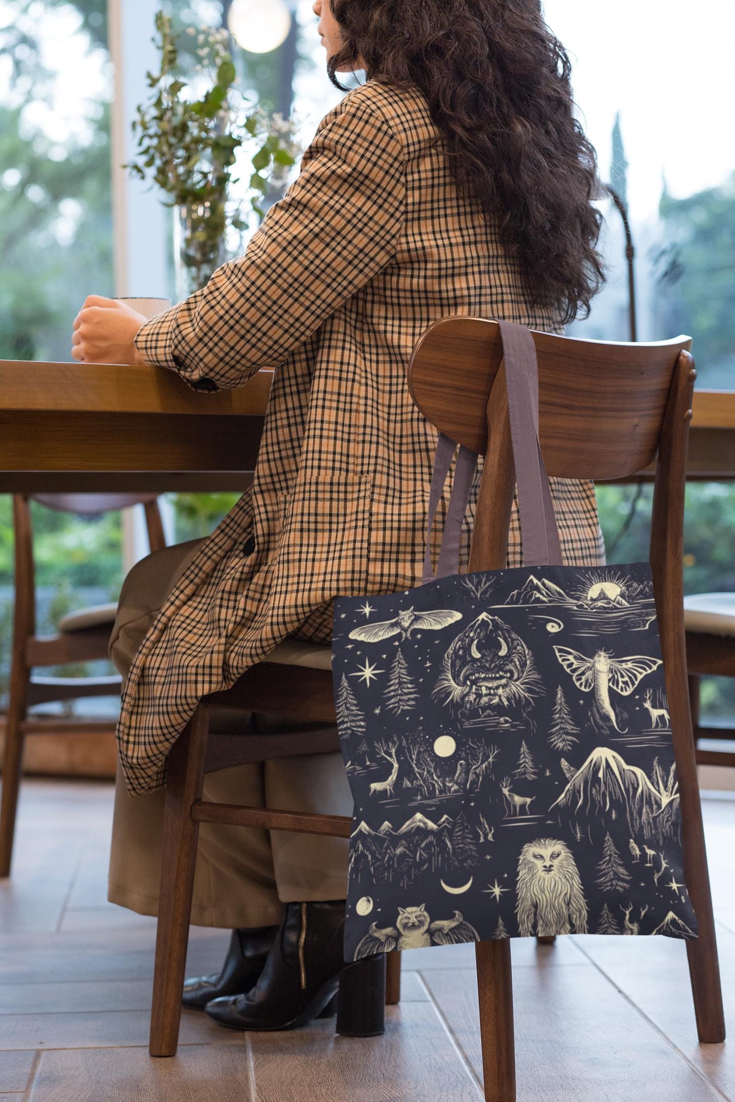 Cryptid Seamless Pattern With Mythical Creatures, Forest Design - Etsy