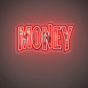 Money Neon Sign, Dollar neon sign, UV printing Neon Sign, Dollar neon art, Dollar light sign, Money neon, Money wall art, Money pop art,