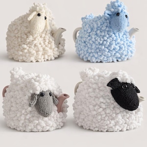 Handmade Knitted Sheep Teapot Cosy – 4 colour choices - Fits 2 Cup Teapot