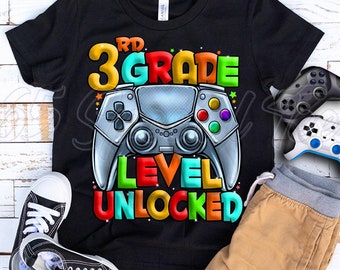 3:e klass tillbaka till skolan gamerskjorta, gamer 3:e klass skjorta pojkar tillbaka till skolan, 3:e klass skjorta, 3:e klass gamerskjorta, 3:e klass skjorta