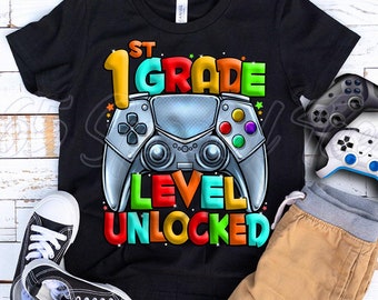 Maglietta Gamer di prima elementare per il ritorno a scuola, maglietta Gamer di prima elementare Maglietta per ragazzi per il ritorno a scuola, maglietta di prima elementare, maglietta Gamer di prima elementare, maglietta di prima elementare