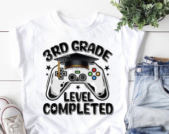 3:e klass tillbaka till skolan gamerskjorta, gamer 3:e klass skjorta pojkar tillbaka till skolan, 3:e klass skjorta, 3:e klass gamerskjorta, 3:e klass skjorta