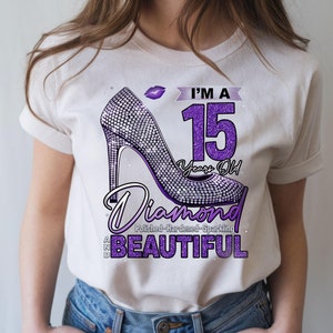 Girls 15th Birthday Shirt, 15th Birthday Girl Shirt, 15th Birthday Shirt for Her, Birthday Shirt 15 15th Birthday Gift 15th Birthday Outfit