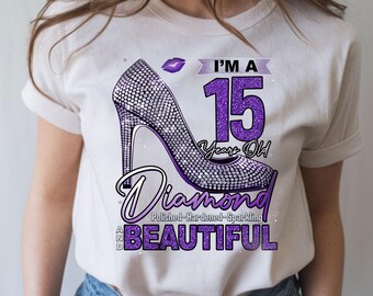 Shirt 15e verjaardag meisjes, 15e verjaardag meisje shirt, 15e verjaardag shirt voor haar, shirt 15e verjaardag 15e verjaardag cadeau 15e verjaardag outfit