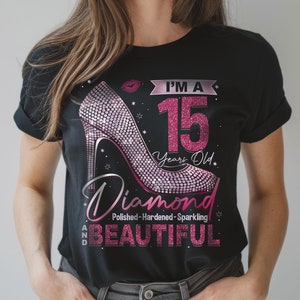 Girls 15th Birthday Shirt, 15th Birthday Girl Shirt, 15th Birthday Shirt for Her, Birthday Shirt 15 15th Birthday Gift 15th Birthday Outfit