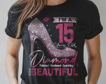 Shirt 15e verjaardag meisjes, 15e verjaardag meisje shirt, 15e verjaardag shirt voor haar, shirt 15e verjaardag 15e verjaardag cadeau 15e verjaardag outfit