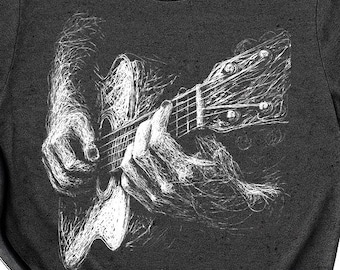 Vintage Acoustic Guitar Shirt: Music Lover Gift