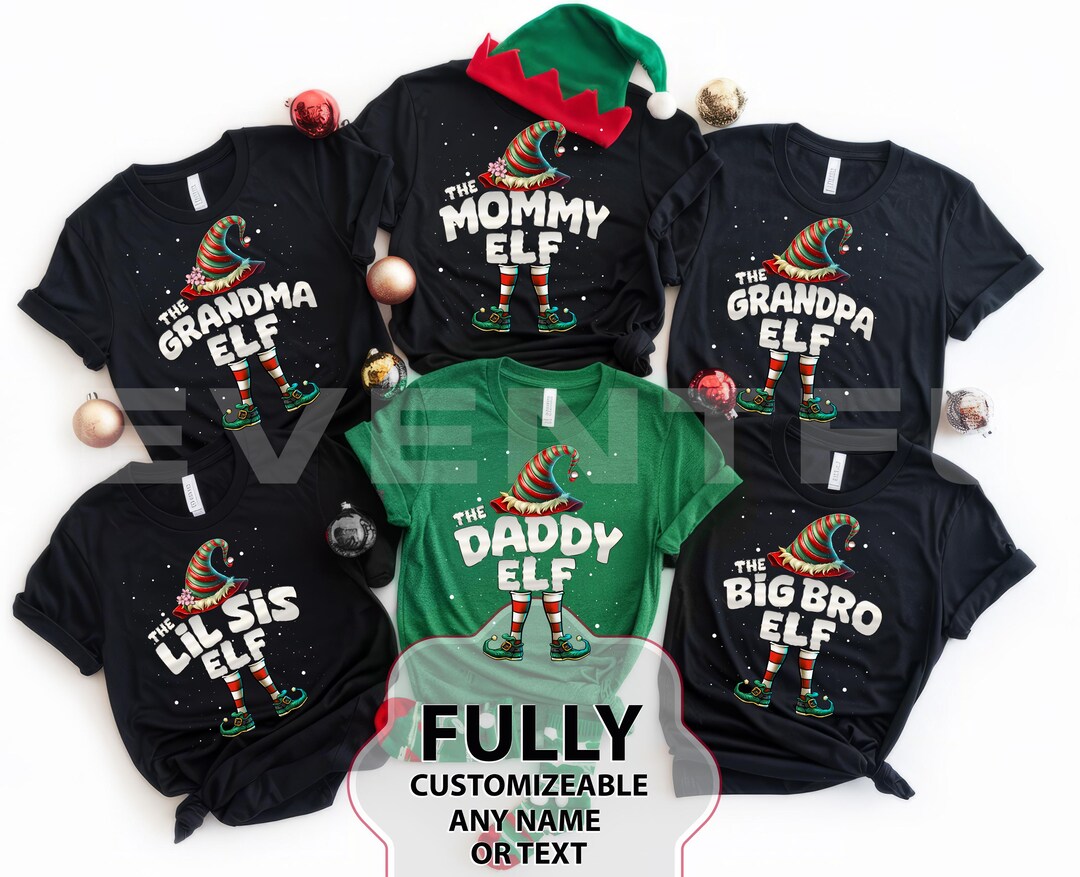 Custom Elf Shirt, Custom Elf Tshirts, Funny Elf Shirts, Funny Christmas ...