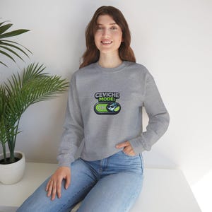 Ceviche Mode On Sweatshirt, Toggle Switch Fish Lime Graphic, National Ceviche Day, Tiny fish lime combo