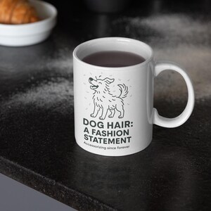 Hundehaar Fashion Statement Tasse - süsse Keramik Kaffeetasse, Tier Liebhaber Geschenk, Lustige Hundebesitzer Memento, Einzigartige Teetasse, Tier Liebhaber Dekor