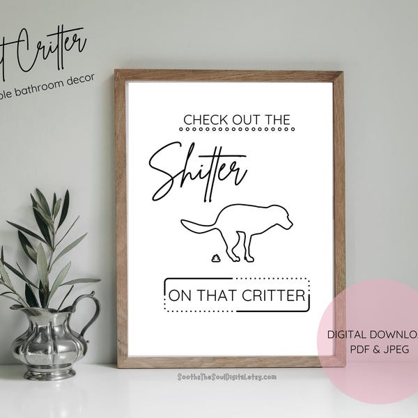Bathroom Signs Dogs - Etsy