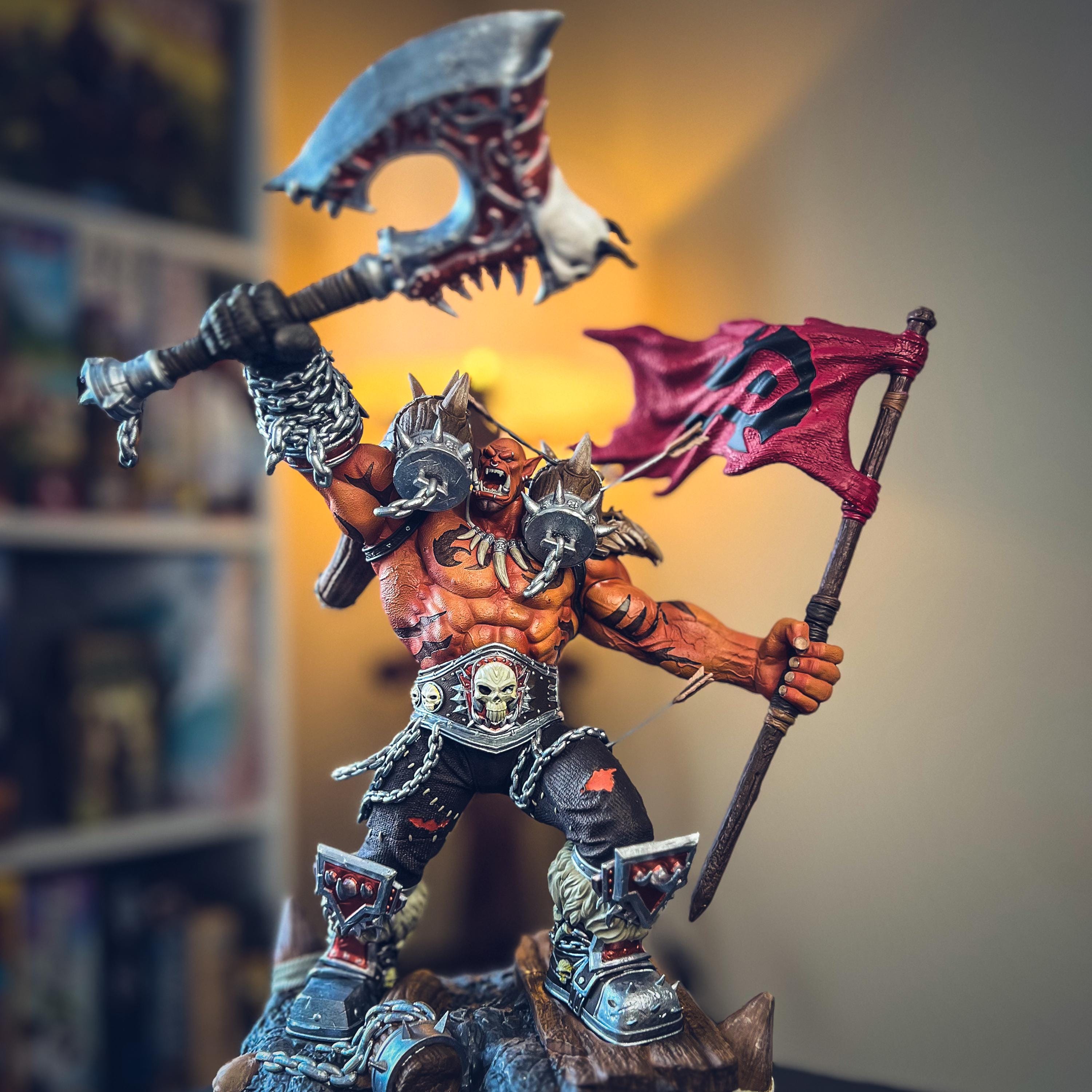 クラロワ　フィギュア Hand-painted Garrosh Hellscream Figure: 3D Printed Warcraft