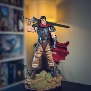 Hand-Painted Guts Berserk Figure – Band of the Hawk Era – SLA 3D Printed & Hand-Painted – Collectible Anime Figure - Custom Berserk Figure