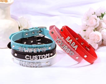 Custom Name Choker Collar, Personalised Name Choker Collar, Name Choker Collar, Submissive Choker, BDSM Collar