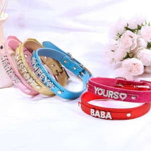 Gargantilla con letras personalizadas, gargantilla con diamantes de imitación, ideal para cosplay, fiesta, regalo personalizado.