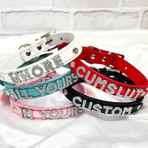 Gargantilla con letras personalizadas, gargantilla con diamantes de imitación, joyería para cosplay, gargantilla de fiesta, regalo personalizado