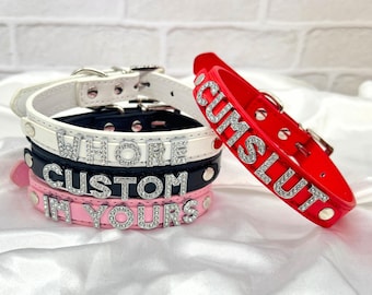 Custom Name Choker Collar, Personalised Name Choker Collar, Custom Name Choker, Custom Choker Collar With Silver Charms