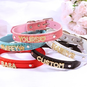 Gargantilla con letras personalizadas, gargantilla con diamantes de imitación, ideal para cosplay, fiesta y cualquier ocasión.