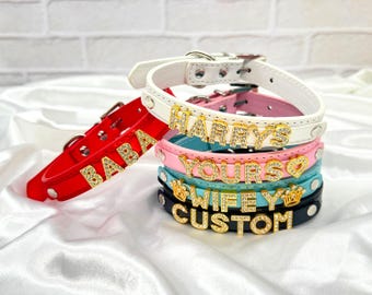 Custom Women Choker Collar, Name Choker Collar, Word Collar Necklace, Cosplay Initial Letters Choker, Gifts For Her