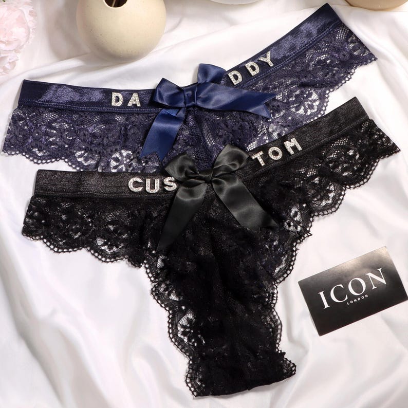 Custom Underwear with Name, Personalized Thong Gift for Him, Funny Romantic Lingerie, Anniversary Gift for Boyfriend, Valentine’s Surprise image 11