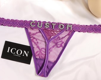 Custom Underwear with Name, Personalized Thong Gift for Him, Funny Romantic Lingerie, Anniversary Gift for Boyfriend, Valentine’s Surprise